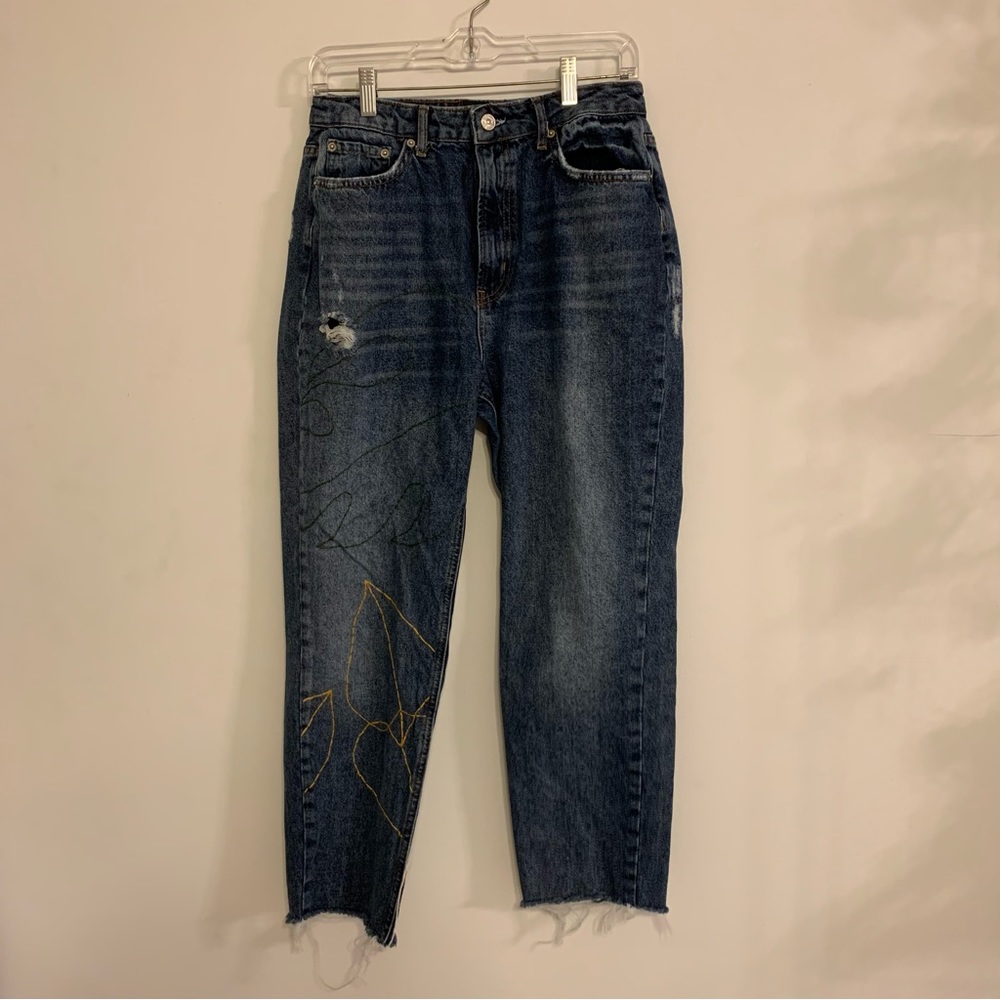Urban Outfitters embroidered mom jeans